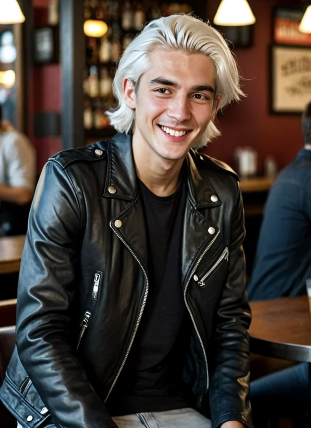 Felix in einer Bar